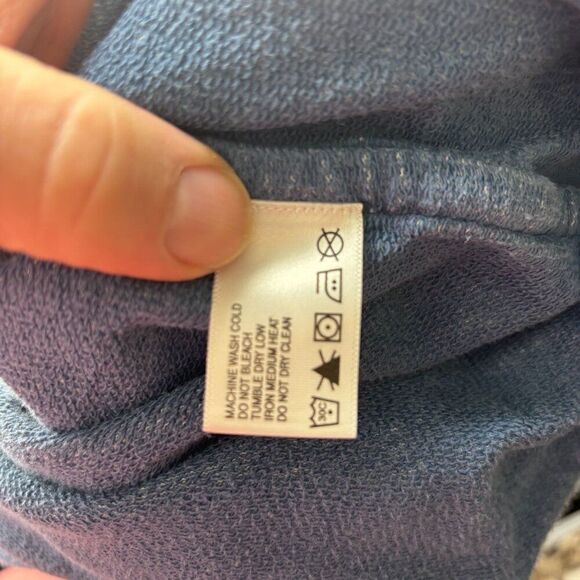 Orvis Mens Blue Cotton Long Sleeve Pullover Fishing Pocket Sweatshirt M EUC - Picture 4 of 5